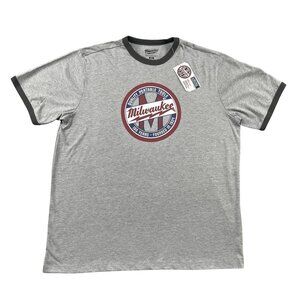 NWT Milwaukee Tools T-Shirt Mens XL Quality Portable Tools Grey 1924 Work Shirt